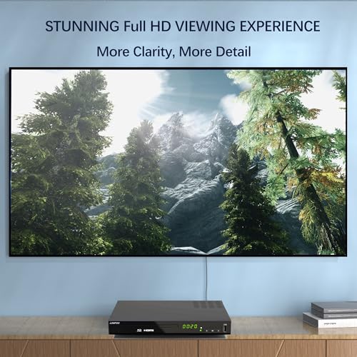 Blu Ray DVD Player,Full HD Blu-ray Disc Player with Metal Enclosure,Easy Hook Up and User Friendly, 1080P Home Theater DVD Player with HDMI Output, Support HDD and USB Playback