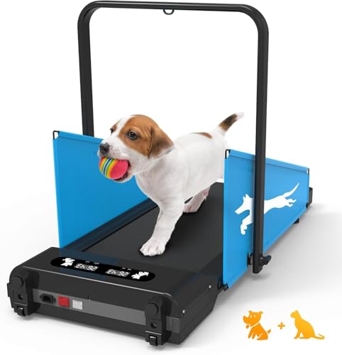 Dog Treadmill,220lbs Dog Trotter Tred Treadmill for Small Dogs and Medium Dogs,2.5 Hp Folding Doggie Running Machine,2 in 1 Foldable Pet Pacer Treadmill Pad with Led Display for Home