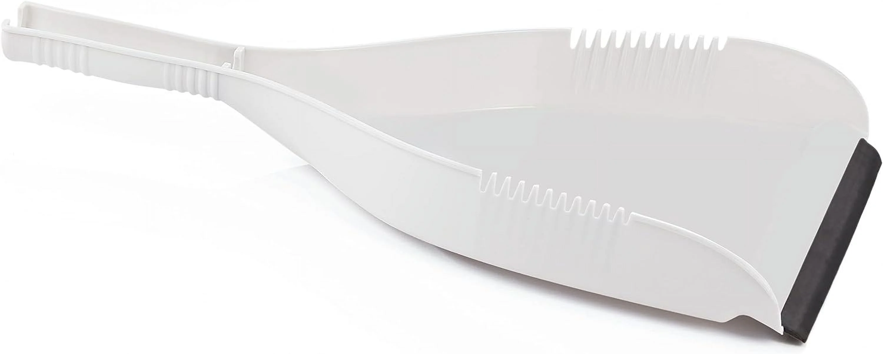 Dustpan - Heavy Duty Plastic, Easy Grip  Dust Pan With Rubber Edge, Detailed Sweeping Debris, Fits Standard Brooms Home & Dusting & Cleaning Tool, Grey