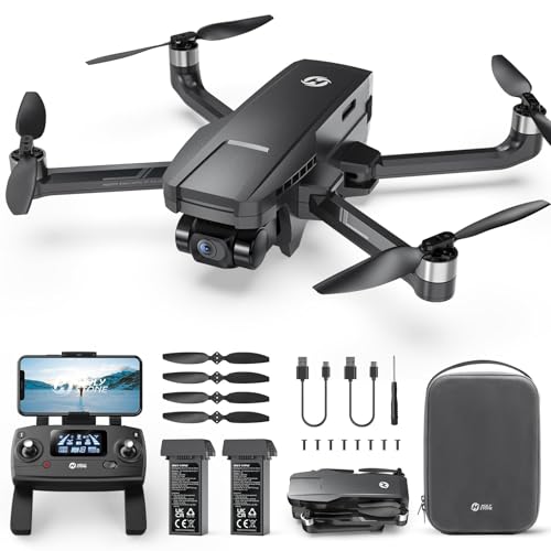 Holy Stone HS720G GPS Drones with Camera for Adults 4K FAA, 2-Axis Gimbal, Built-in Remote ID, 120°FOV, Brushless Motor, 5G WiFi Transmission, Smart Return Home, Professional FPV Drone for Beginner
