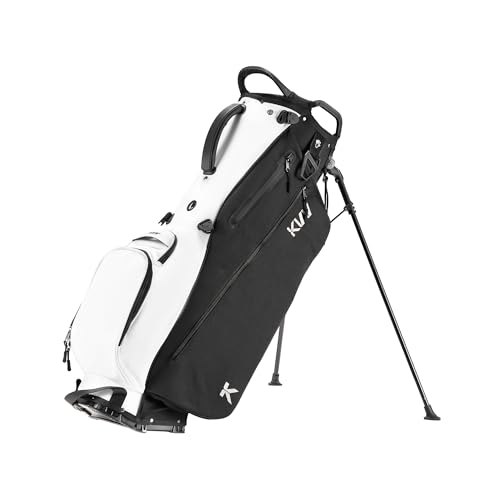 KVV Lightweight Golf Stand Bag with 7 Way Full-Length Dividers, 5 Zippered Pockets, Automatically Adjustable Dual Straps，Elegant Design