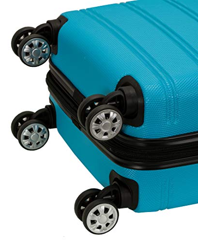 Rockland Melbourne Hardside Expandable Luggage with Spinner Wheels, 2TONENAVY, 2 Piece (20/28)
