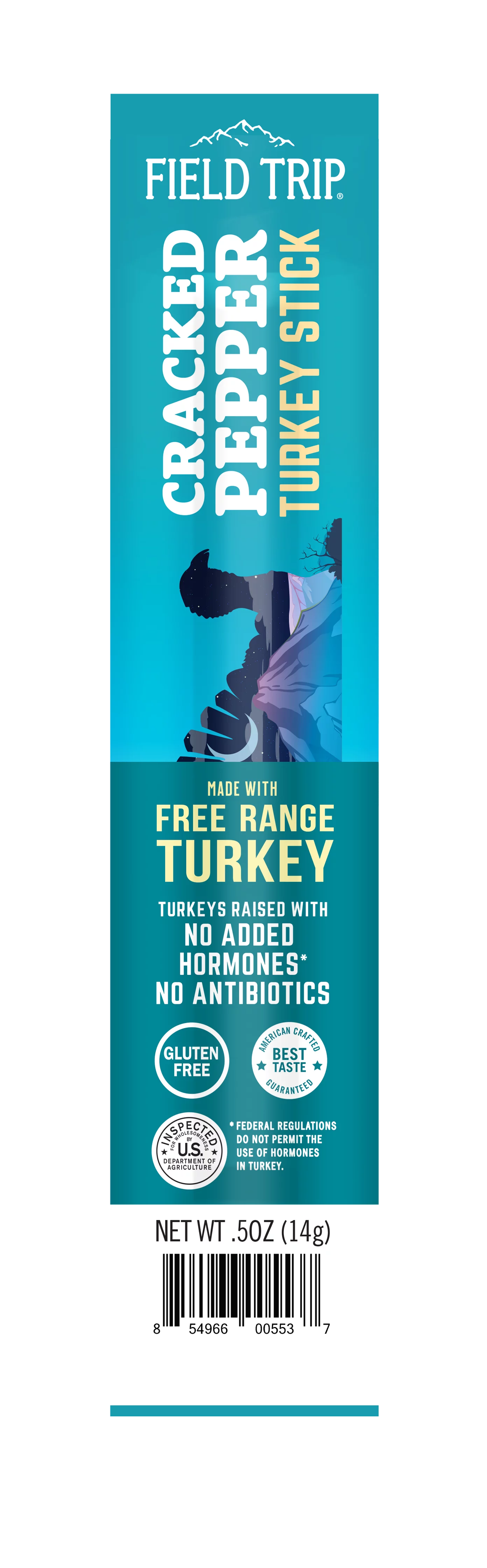 Field Trip Turkey Sticks Cracked Pepper .5 oz - 24 Pk