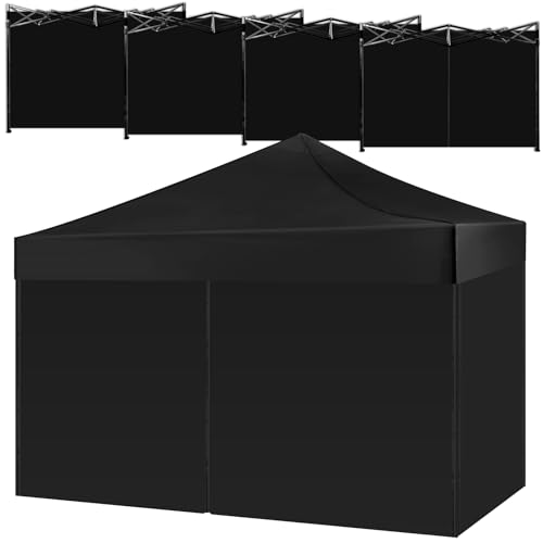 6.56 x 9.84 ft Canopy Tent Sidewalls for 10 x 10 Pop up Canopy, 4 Pack Instant Canopy Sidewalls with Zipper Doors, Waterproof Canopy Shade Wall (Blue)