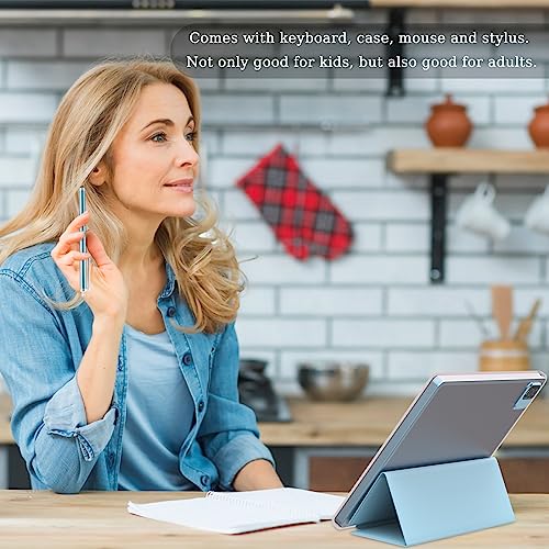 Tablet 10 Inch Android Tablet, 2 in 1 Tablets, Include Keyboard Mouse Case Stylus, 64GB ROM+8GB RAM 1TB expandable 2MP+8MP Dual cameras, 5G WIFI-6 Bluetooth 6000mAh Battery 10.1