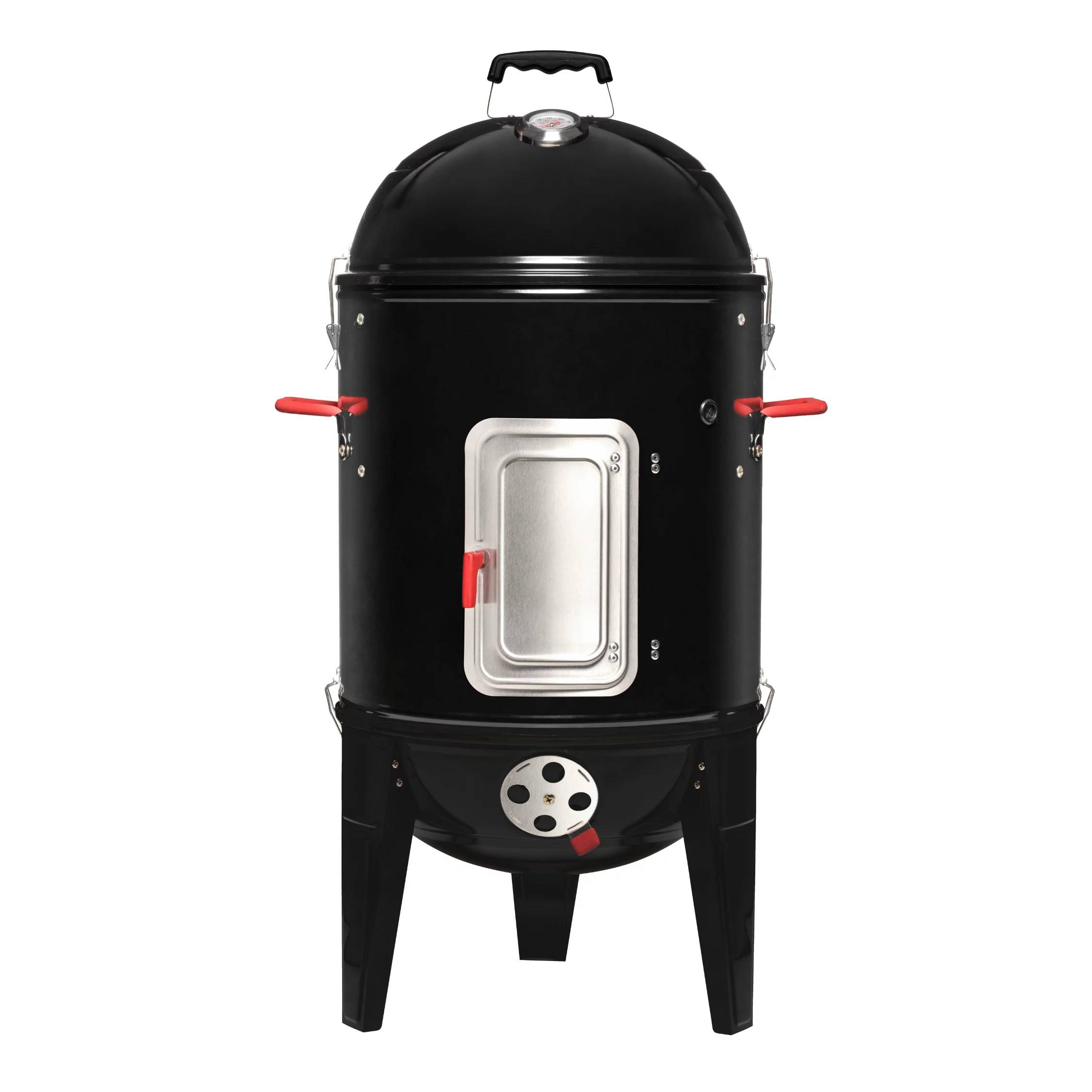 CUE WAY K2 Vertica Charcoal Smoker,17 Inch,Black