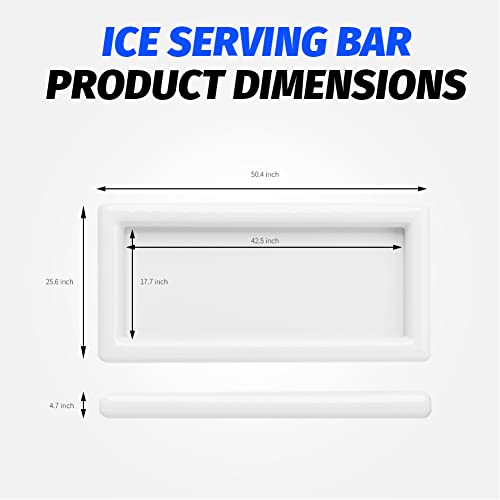 Large Inflatable Ice Serving Bar - Salad Food & Drinks Tray Buffet Cooler with Drain Plug Perfect for Indoor and Outdoor Barbecues, Picnics and Summer Pool Parties