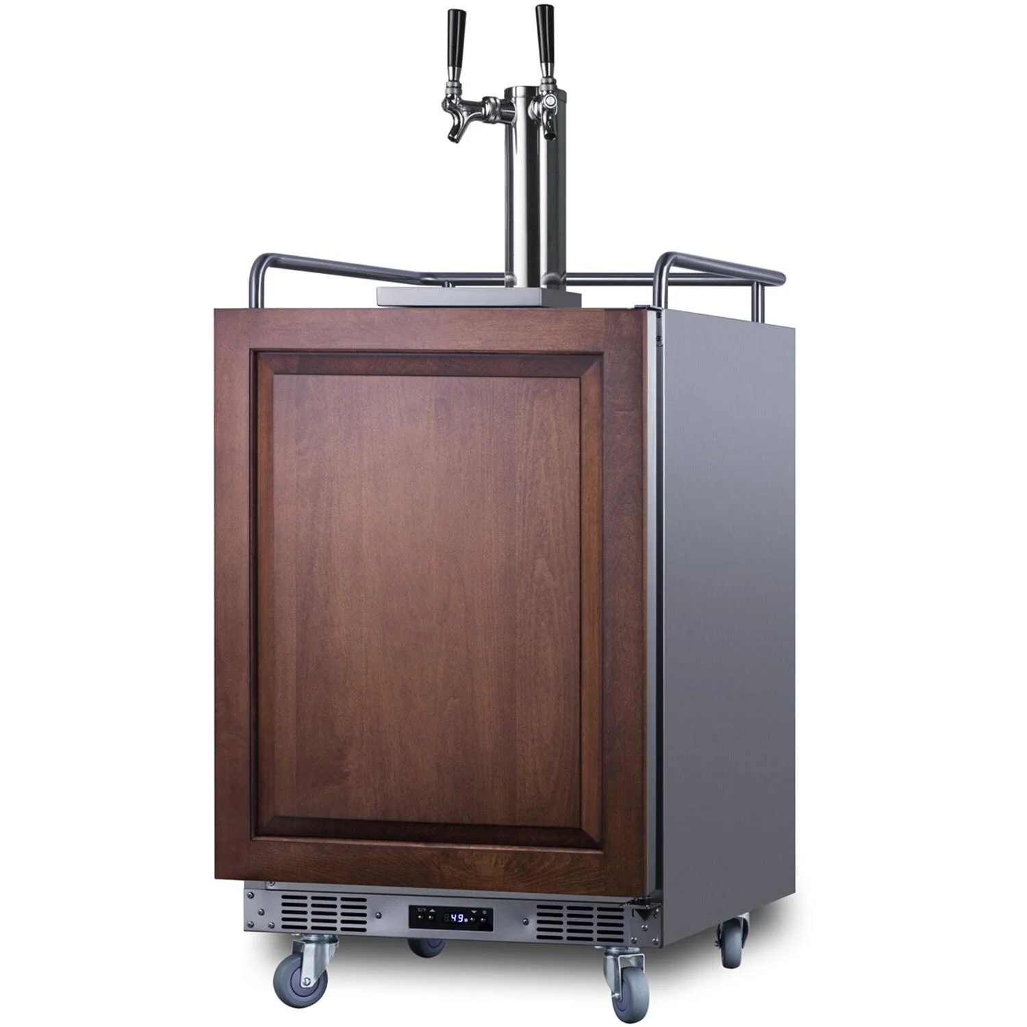 Summit 24-Inch 5.6 Cu. Ft. Built-In Kegerator - Custom Panel - SBC682PNRTWIN