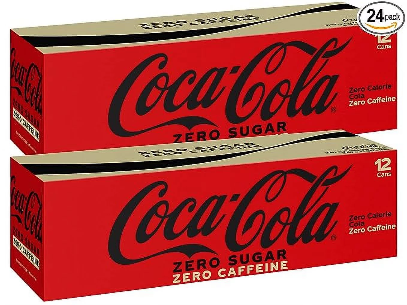 Coke Zero Caffeine Free Soda 12 oz Cans Bundled by Louisiana Pantry (24 Pack)