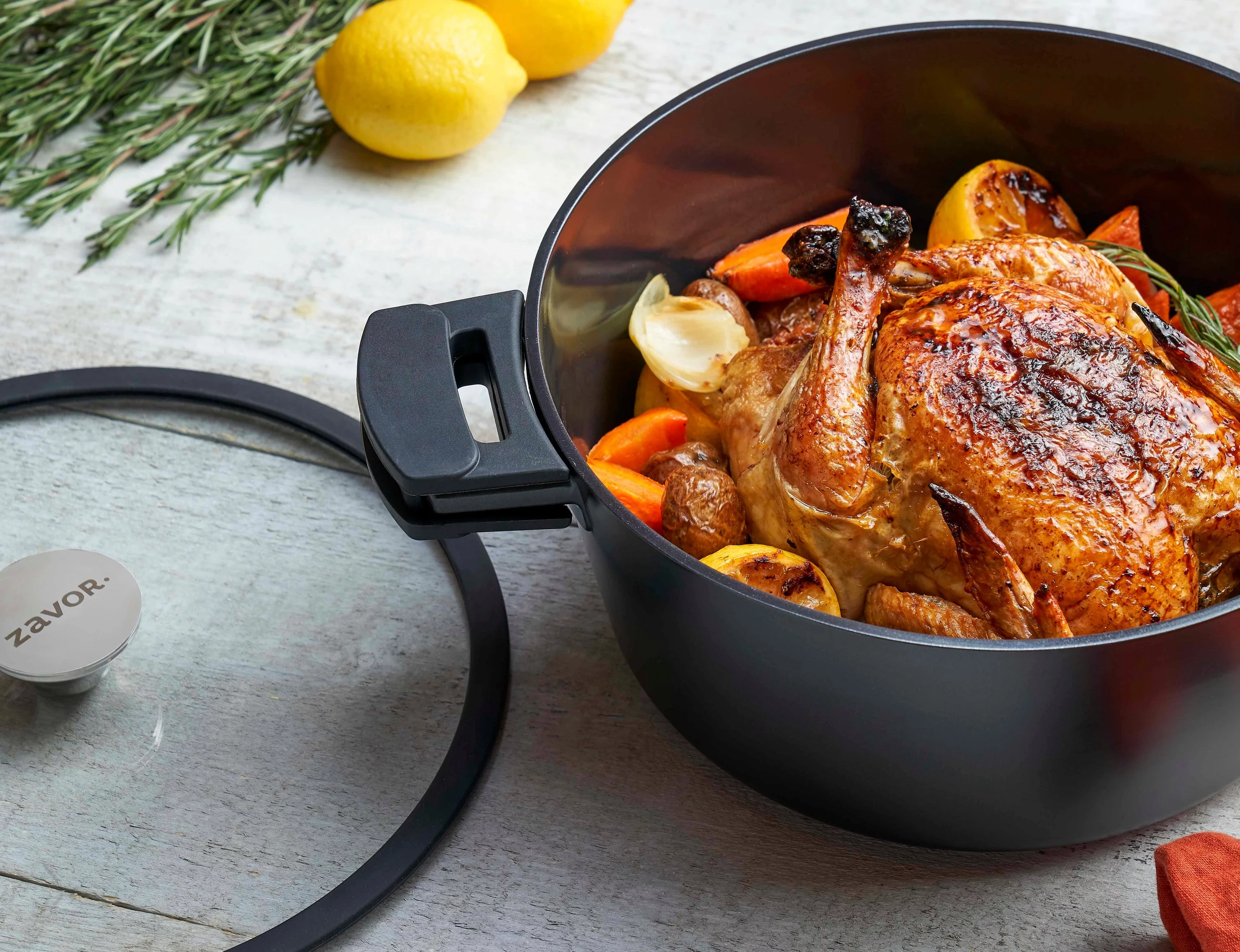 Zavor 7 Qt Noir Dutch Oven - Cast Aluminum, Ceramic Titanium Based Nonstick