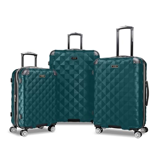Kenneth Cole REACTION Diamond Tower Collection Lightweight Hardside Expandable 8-Wheel Spinner Travel Luggage, Black, 20-Inch Carry On