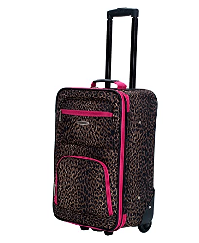 Rockland Jungle Softside Upright Luggage Set, Expandable, Owl, 4-Piece (14/29/24/28)