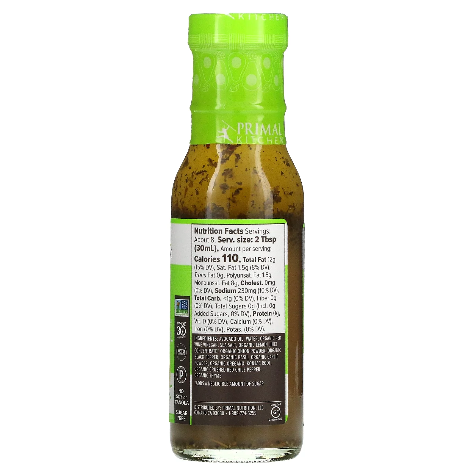 Primal Kitchen, Dressing & Marinade Made with Avocado Oil, Italian, 8 fl oz (236 ml) Pack of 2