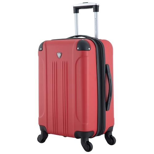 Travelers Club Chicago Hardside Expandable Spinner Luggage, Teal, 20