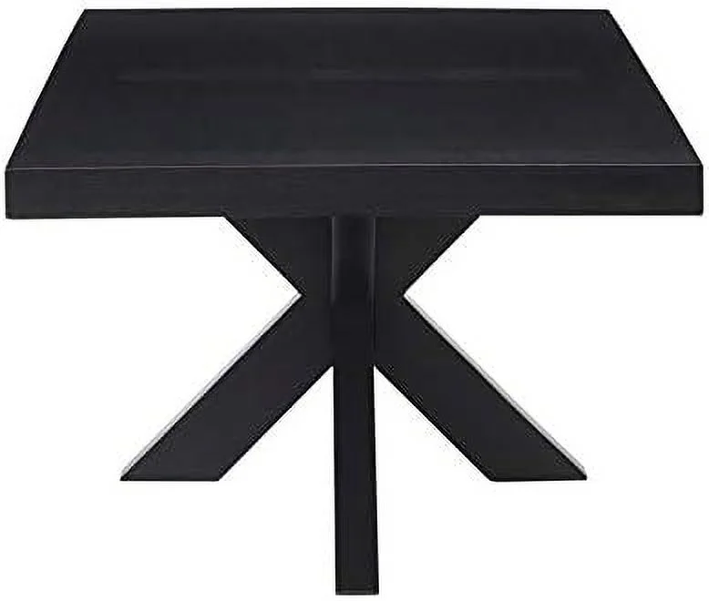 TJUNBOLIFE Company Harris Ebony Finish Wood Pedestal Cocktail Table