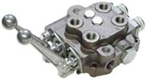 Cross Manufacturing 138650 SBA Series Cast Iron Double Spool Monoblock Hydraulic Directional Control Valve, 3-Position, 4-Way, C