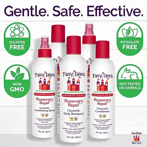Fairy Tales Rosemary Repel Daily Kids Conditioning Spray – Kids Like the Smell, Lice Do Not, 8 fl oz. (Pack of 1)