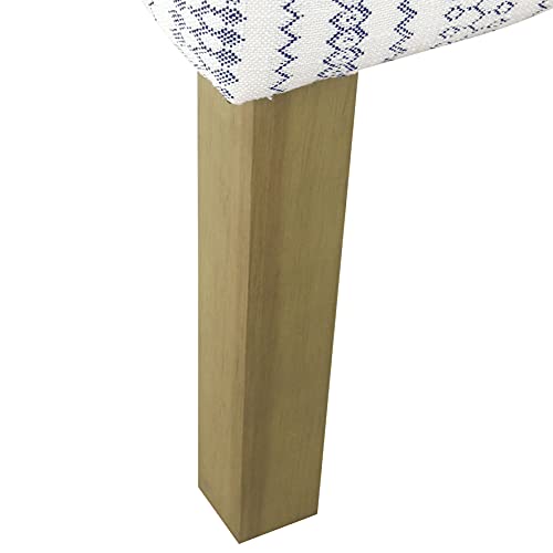 HomePop Velvet Swoop Arm Accent Chair, Suri Blue