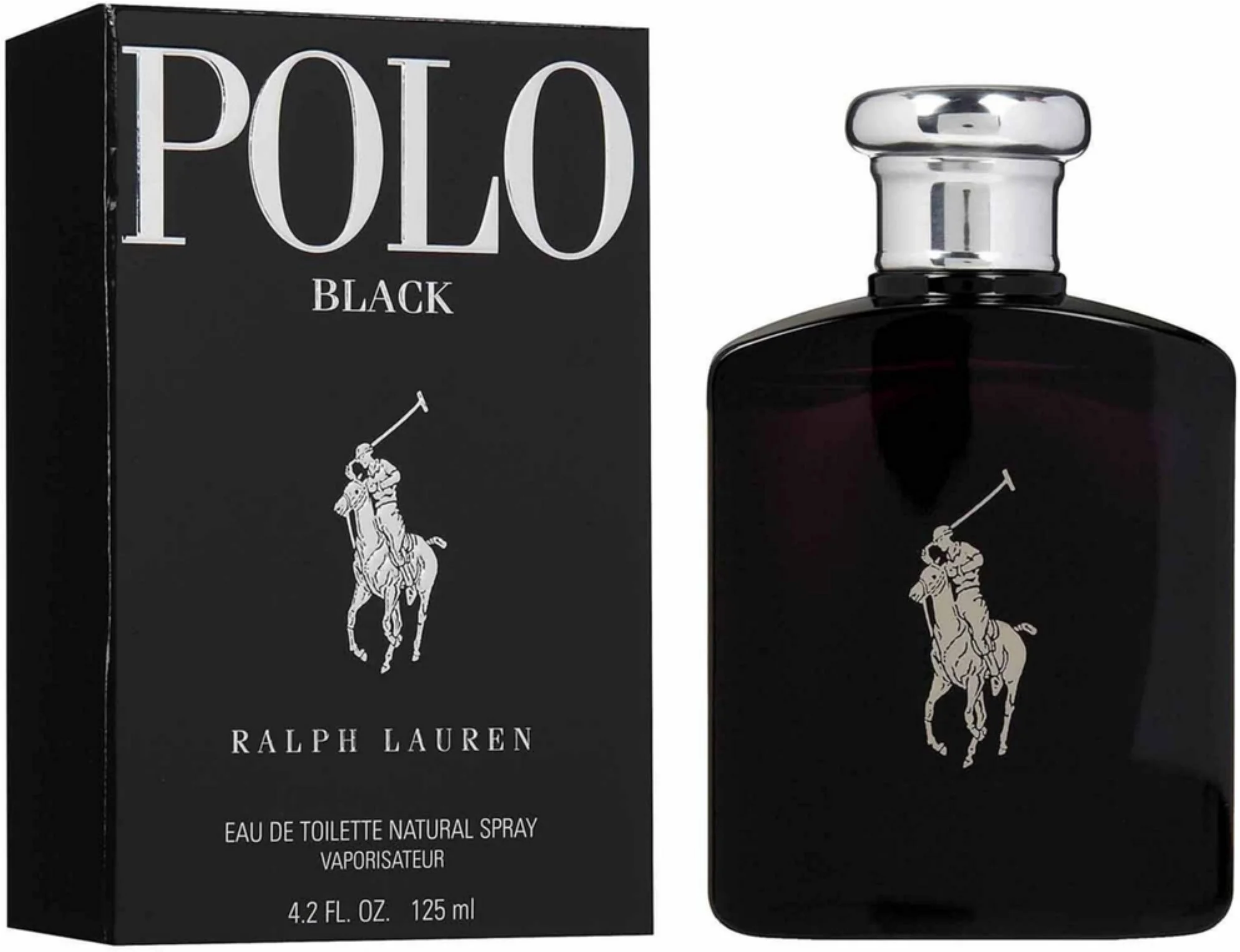 Polo Black by Ralph Lauren Eau de Toilette Spray, 4.2 oz (Pack of 4)