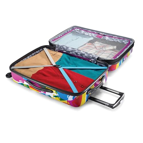 American Tourister Moonlight Hardside Expandable Luggage with Spinner Wheels, Blue Terazzo, 2-Piece Set (20/28)