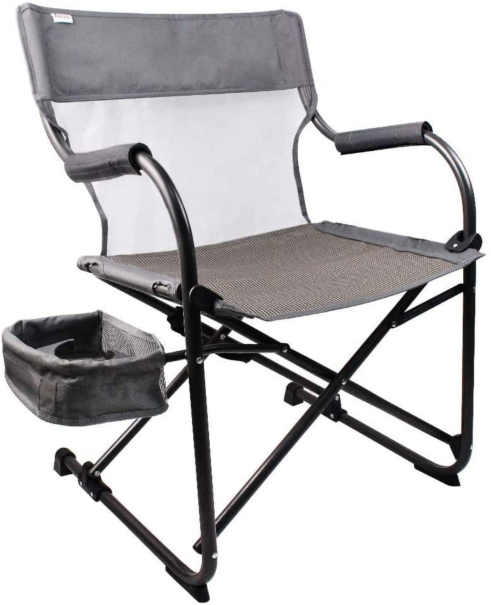 Zenree Heavy Duty Portable Camping Folding Director's Chair Outdoor, Gray