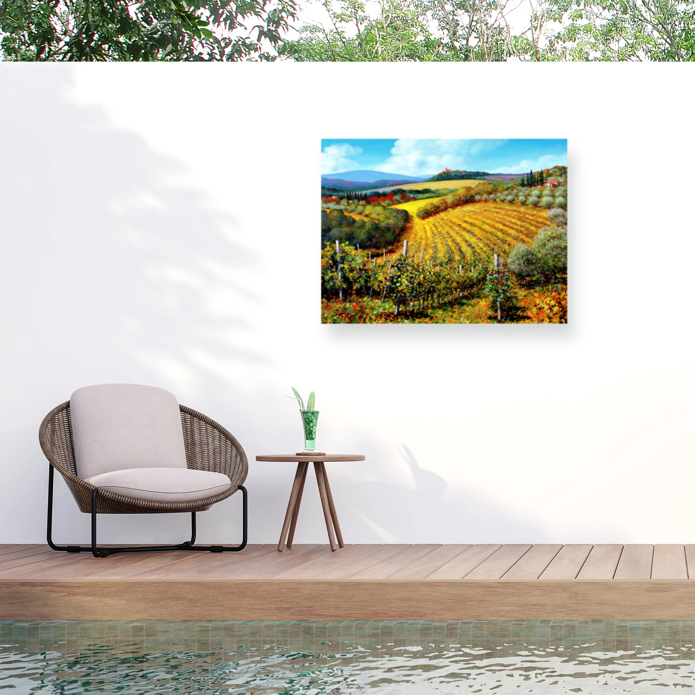 Michael Swanson 'Chianti Vineyards' Outdoor Canvas