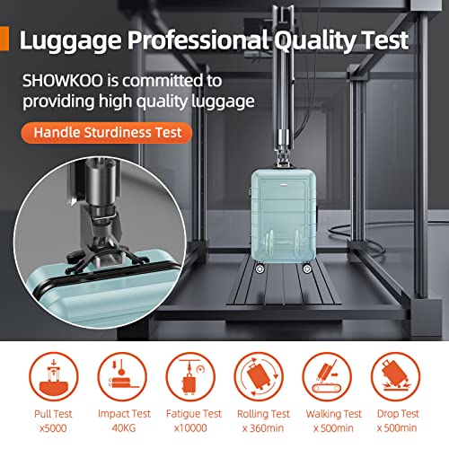 SHOWKOO Luggage Sets Expandable PC+ABS Durable Suitcase Double Wheels TSA Lock Black