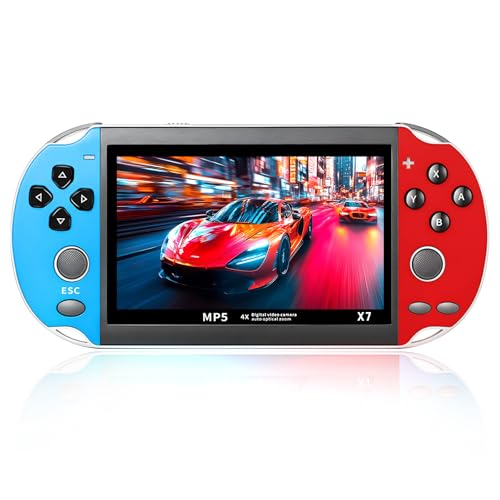 X7 Handheld Game Console, Built in 10000 Games and 10 Emulators, 4.1Inch H D Screen Rechargeable Handheld Retro Game Console, Retro Gaming Console Handheld Support Video Output Music Ebook