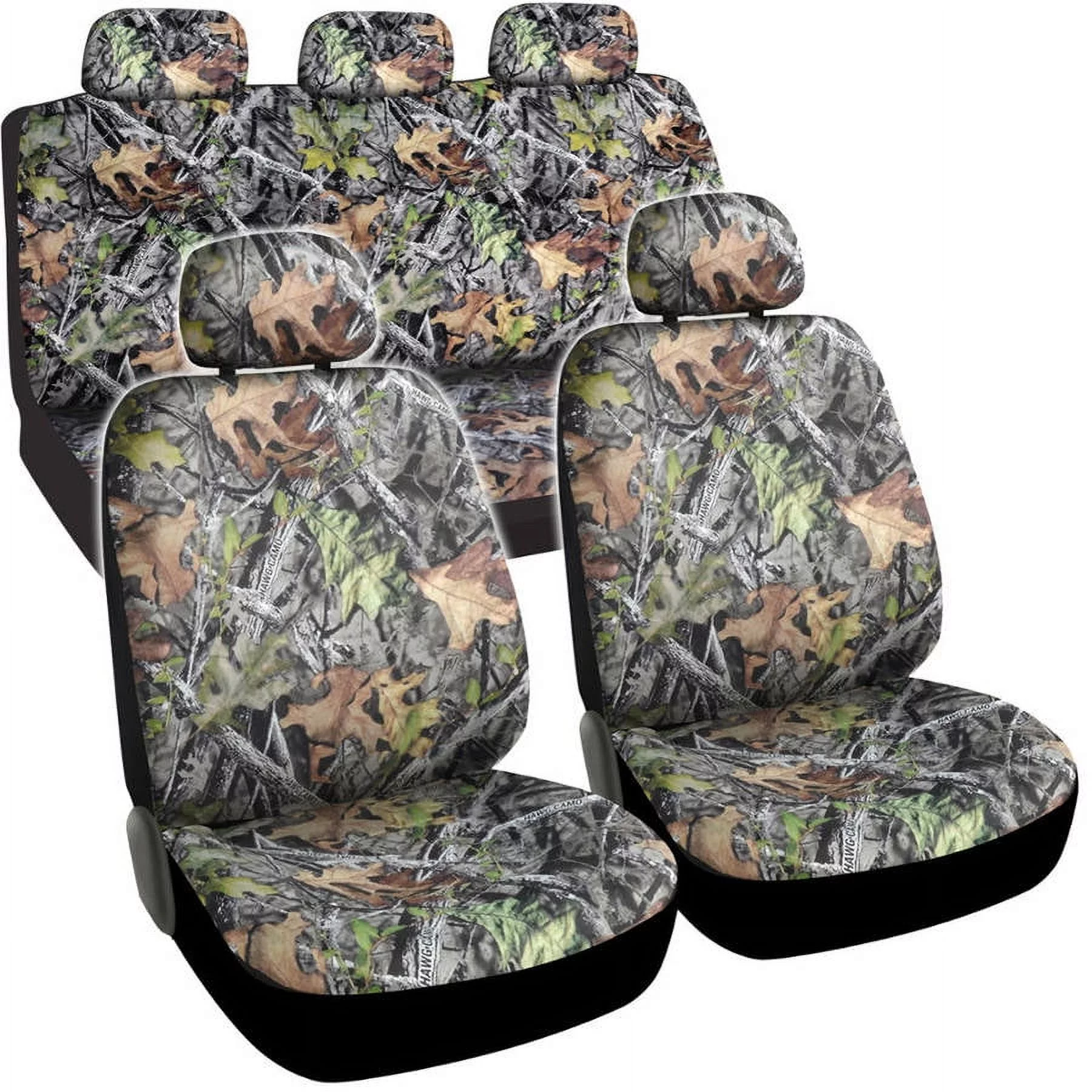 BDK Hawg Camo Full Car Seat Covers, Full Front and Rear Set, 9 Pieces