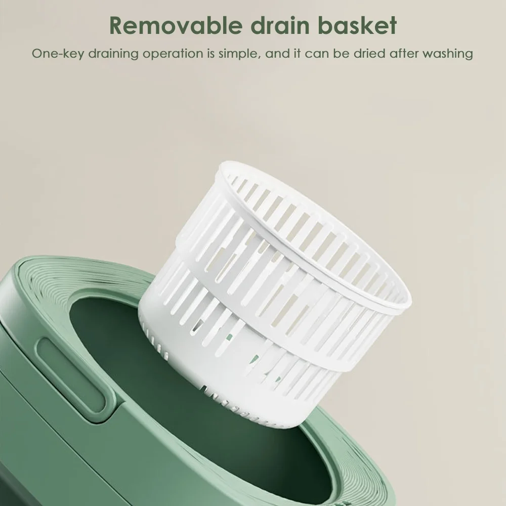 Pink Mini Washing Machine by JahyShow - Foldable Washer with 8L Capacity - Convenient for Travel, RV, and Home Use