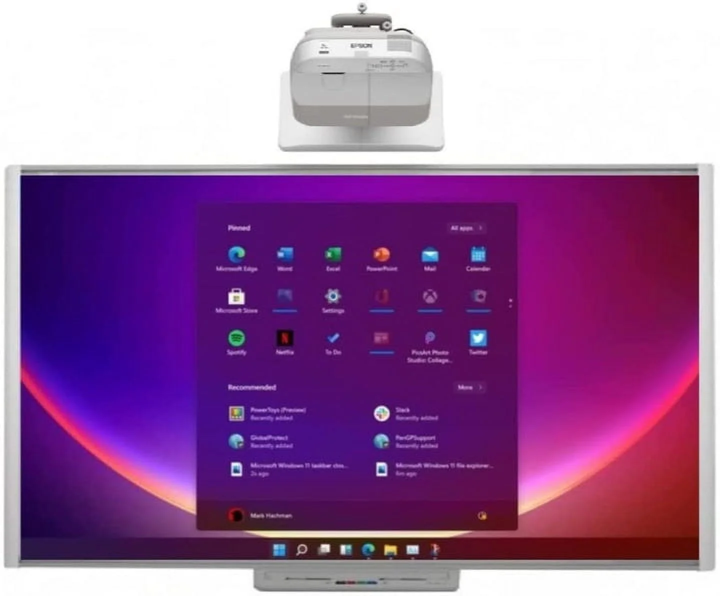 Pre-owned Electronic Whiteboard SBM680 with Projector Combo (Smart Board SBM680 with Short Throw Projector) (Good)