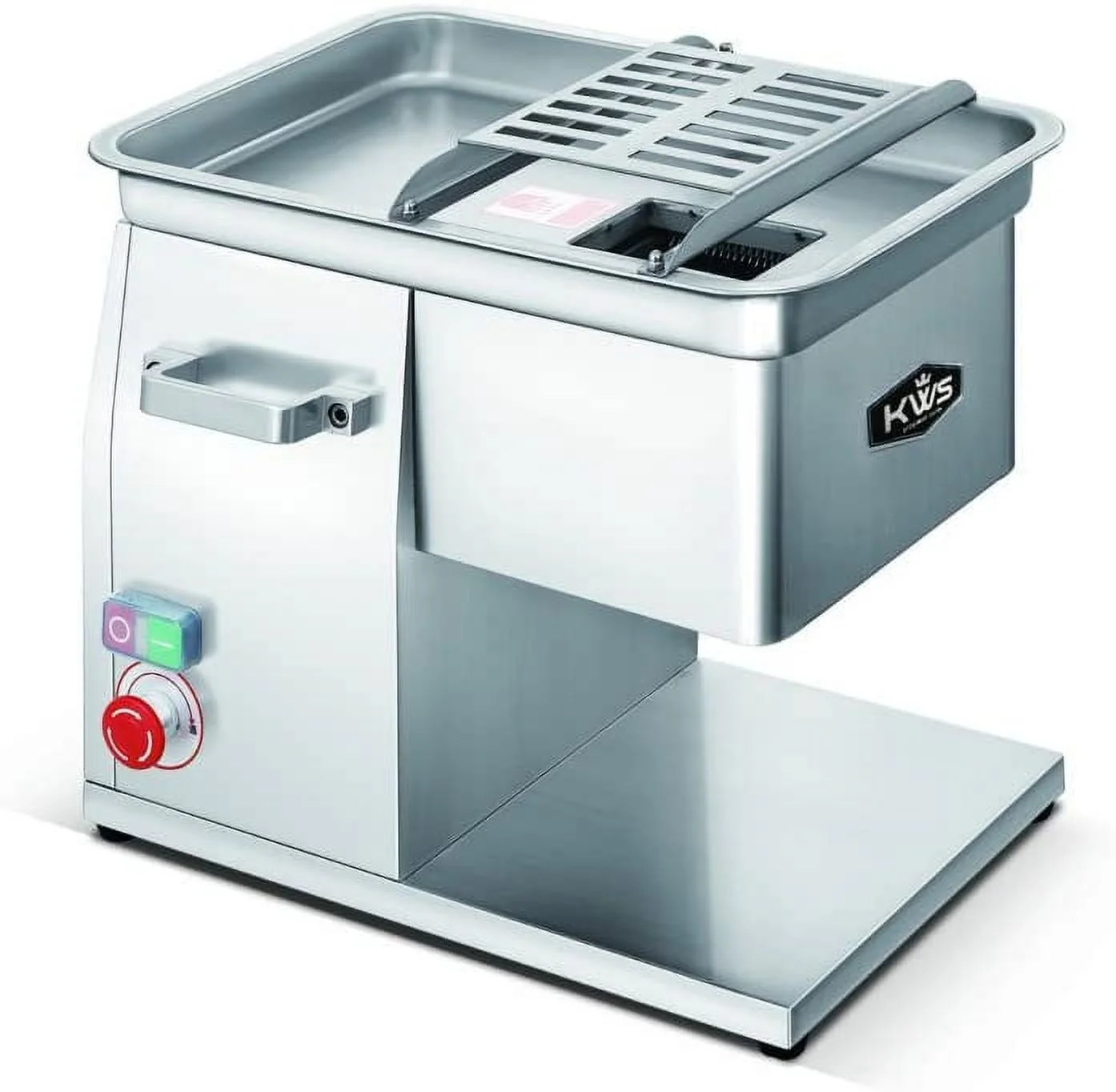 KWS SL-48 3mm Commercial 1320W 1.8HP Electric Stainless Steel Fresh Meat Slicer Cutter for Restaurant/Deli/Butcher Shop