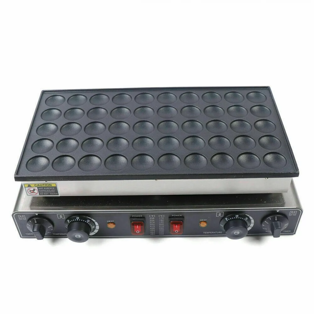 OUKANING Electric Commercial 50 Hole Waffle Maker 1.7KW Electric Nonstick Mini Dutch Pancakes Waffle Maker for Bakeries