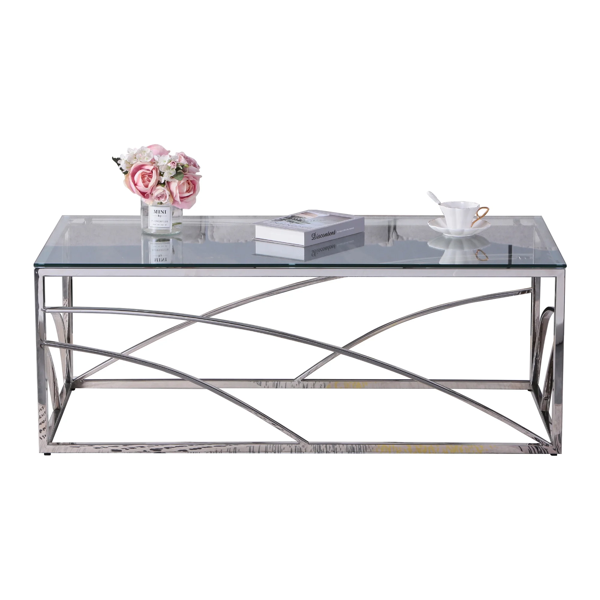 Modern Glass Coffee Table - 131*71*19.5 cm; 51.57*27.95*7.67 inch - Elevate with Sophistication