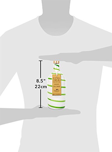 Antico Frantoio Muraglia | Premium Italian Extra Virgin Olive Oil | First Cold Pressed Gourmet EVOO | RAINBOW Arcobaleno Collectible Handmade Ceramic Bottle | 16.9 Fl.oz (500 ml)