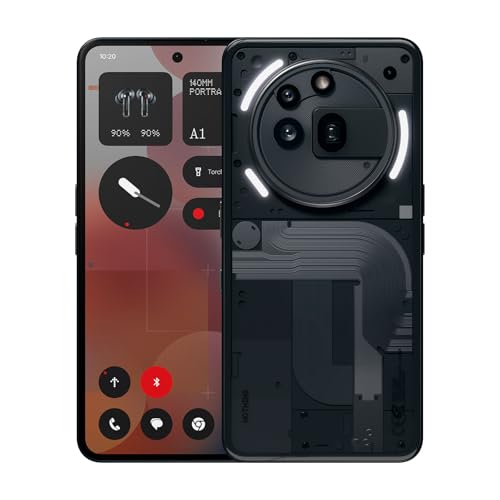 Nothing Phone (3a) Pro Smartphone, 6.77 120Hz AMOLED Display, 50MP Front Camera, Snapdragon 7s gen3 Processor, Bluetooth 5.4, IP64 Waterproof, 5000mAh,Dual Nano-SIM, Android 15, 12+256GB Black