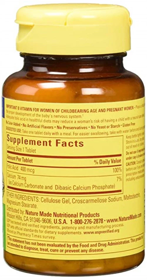 Folic Acid 400 mcg Tablets 2 250 Each - (Pack of 3)