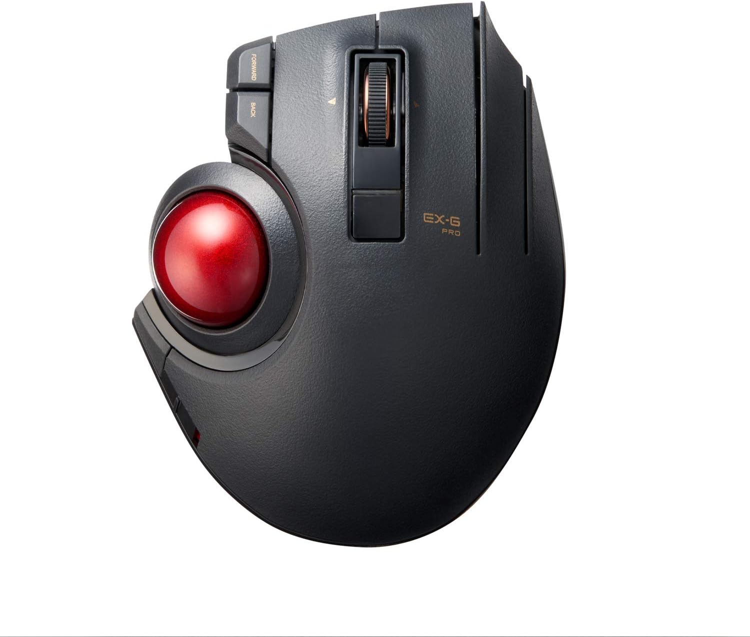 ELECOM EX-G Pro Trackball Mouse, Wired, Wireless, Bluetooth, Thumb Control, 8-Button Function, Ergonomic Design, Optical Gaming Sensor, Smooth Red Ball, Windows11, macOS (M-XPT1MRBK)