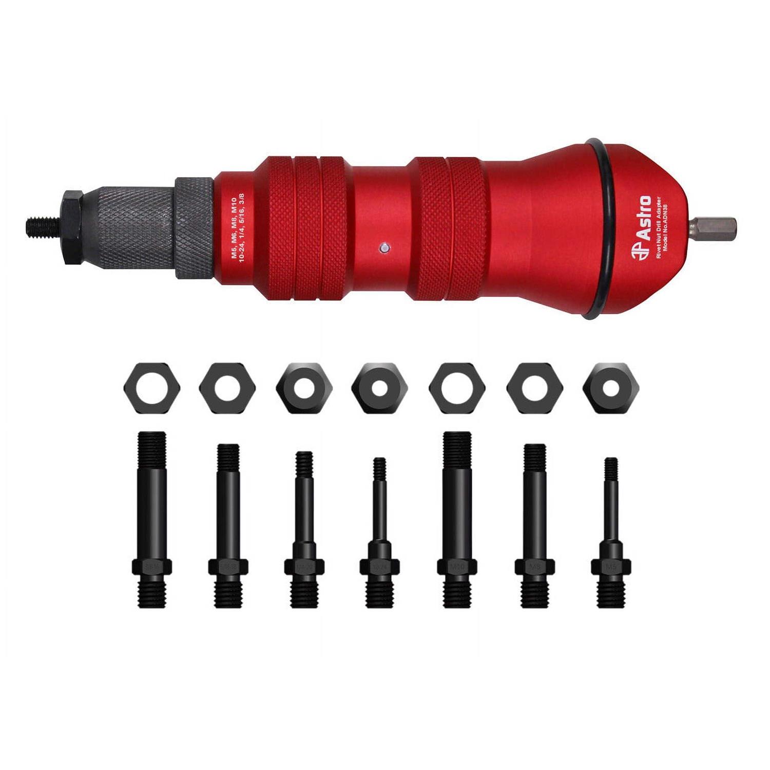 Astro Pneumatic Tool ADN38 XL Rivet Nut Drill Adapter Kit - Shop Hardware Tools Online Store
