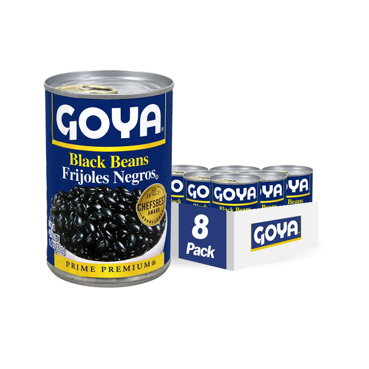 Goya Foods Black Beans, 15.5 Ounce (Pack Of 8)