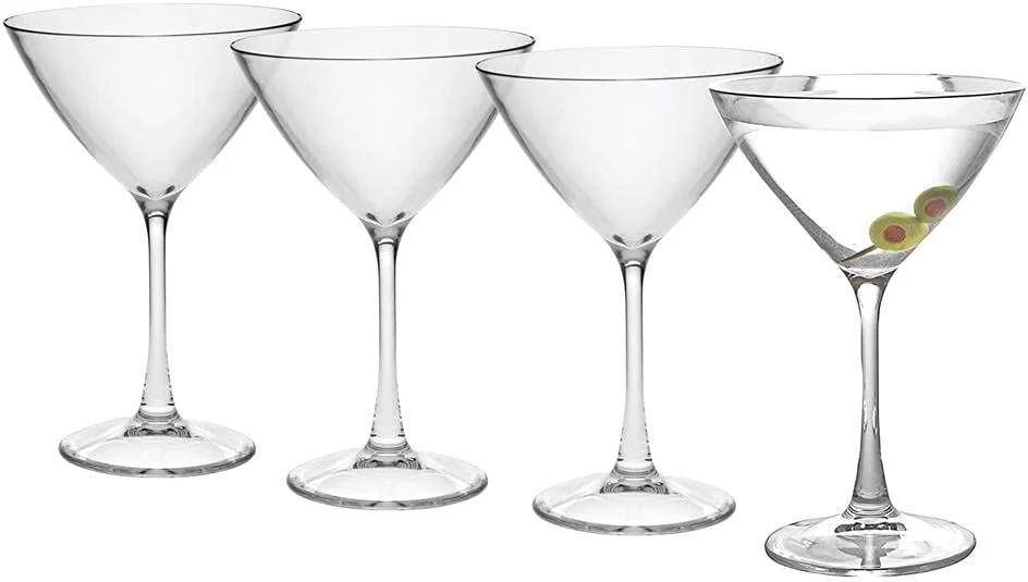 Set Of 4 - Bpa-Free Tritan - Martini Glass