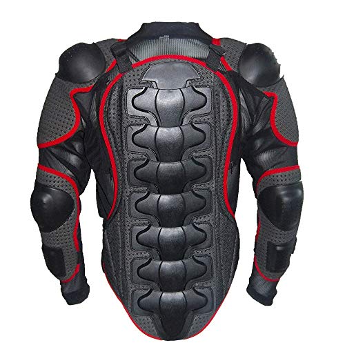 WUAI New Mens Armor Jacket Motorcycle Motocross Jacket Coat Fashion Slim Muscle Motorbiker Chest Protect Jacket