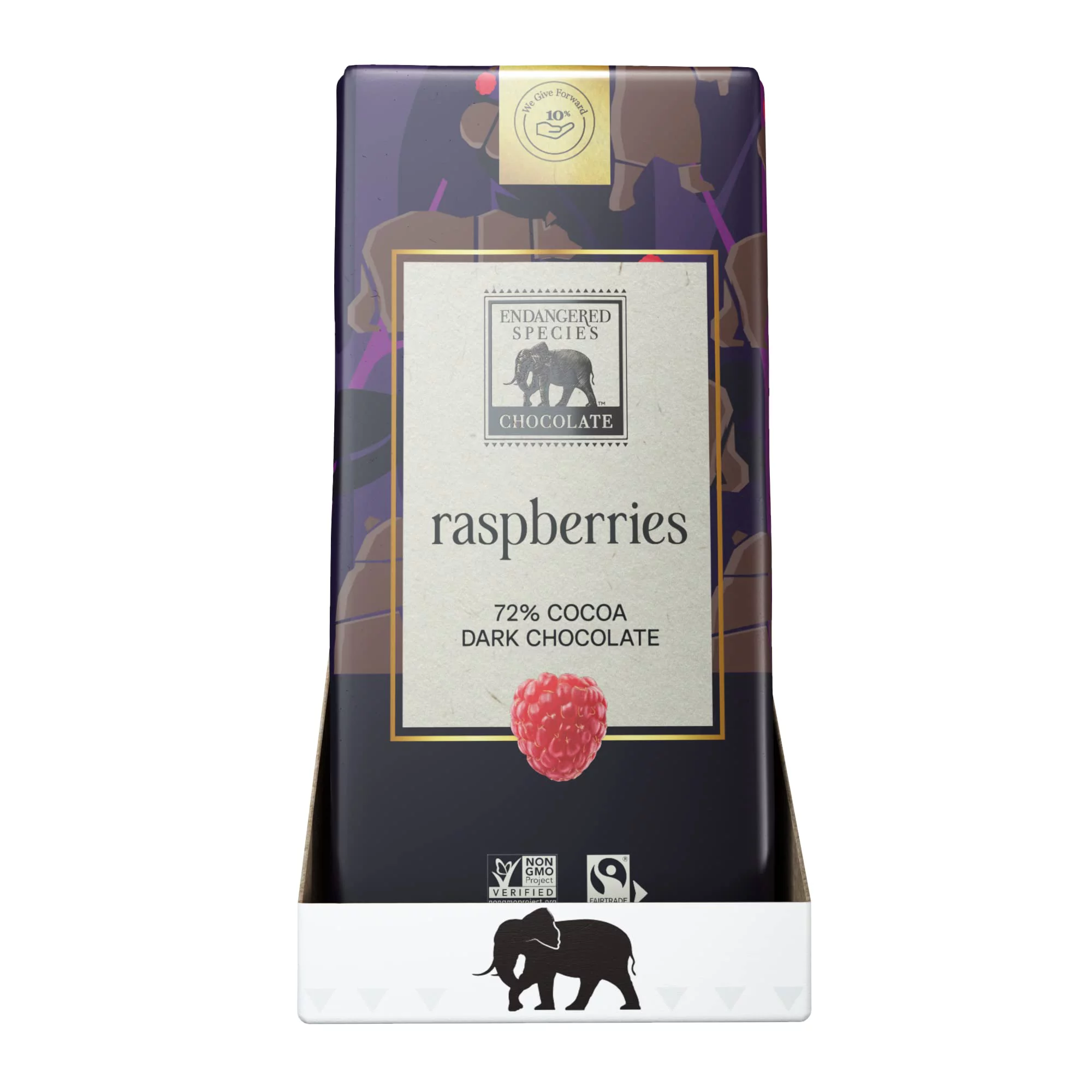 Endangered Species Dark Choc Bar Raspberries Grizzly (12x3 OZ)