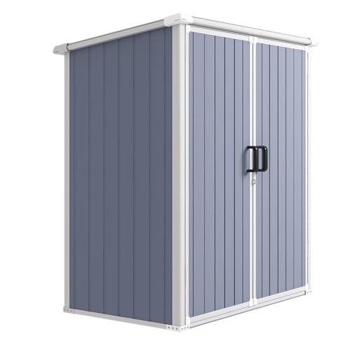 Aoxun Resin Waterproof Storage Shed with Floor, Lockable Door