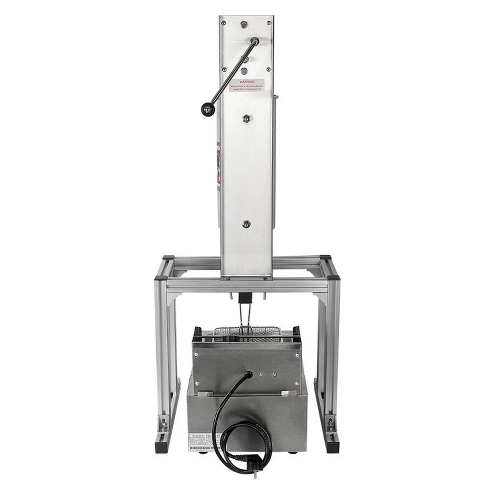 INTBUYING 5L Electric Churro Making Machine Churro Twisted Stick Maker with 6L Electric Deep Fryer