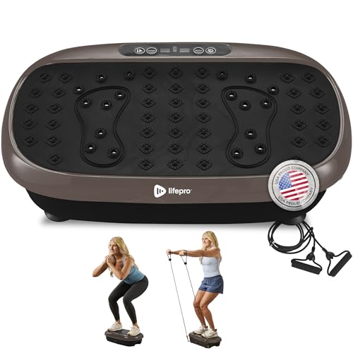 Lifepro Vibration Plate Exercise Machine with Magnetic Acupoints - Full Body Vibration Platform for Beginners and Recovery - Ideal Lymphatic Drainage Massager for Muscle Toning and Overall Fitness