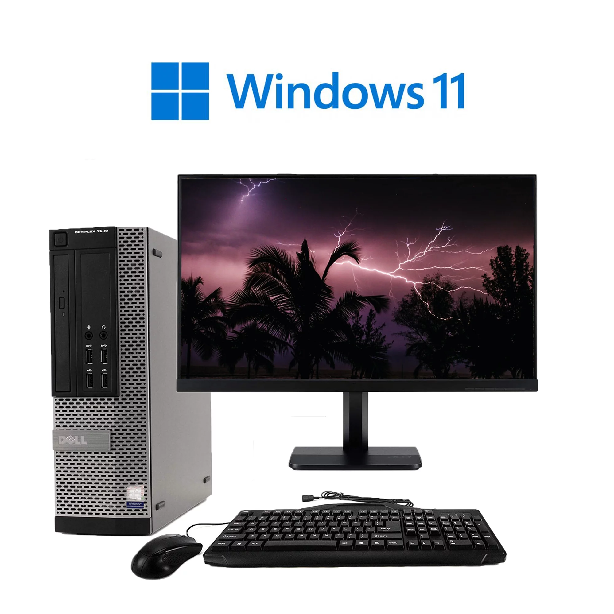 Pre-Owned Fast HP 8200 Desktop Computer Tower PC Intel Quad-Core i5 3.2GHz Processor 4GB RAM 2TB Hard Drive Windows 10 Pro 64bit with a 17