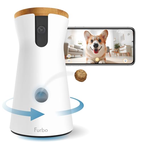 Furbo Mini Pet Camera - Unlock Camera & Smart Features w/Paid Plan: Home Security with Dog & Cat Safety Alerts, 2-Way Audio, Mountable Smart Cam w/Phone App (Subscription Required, 3mo Minimum)