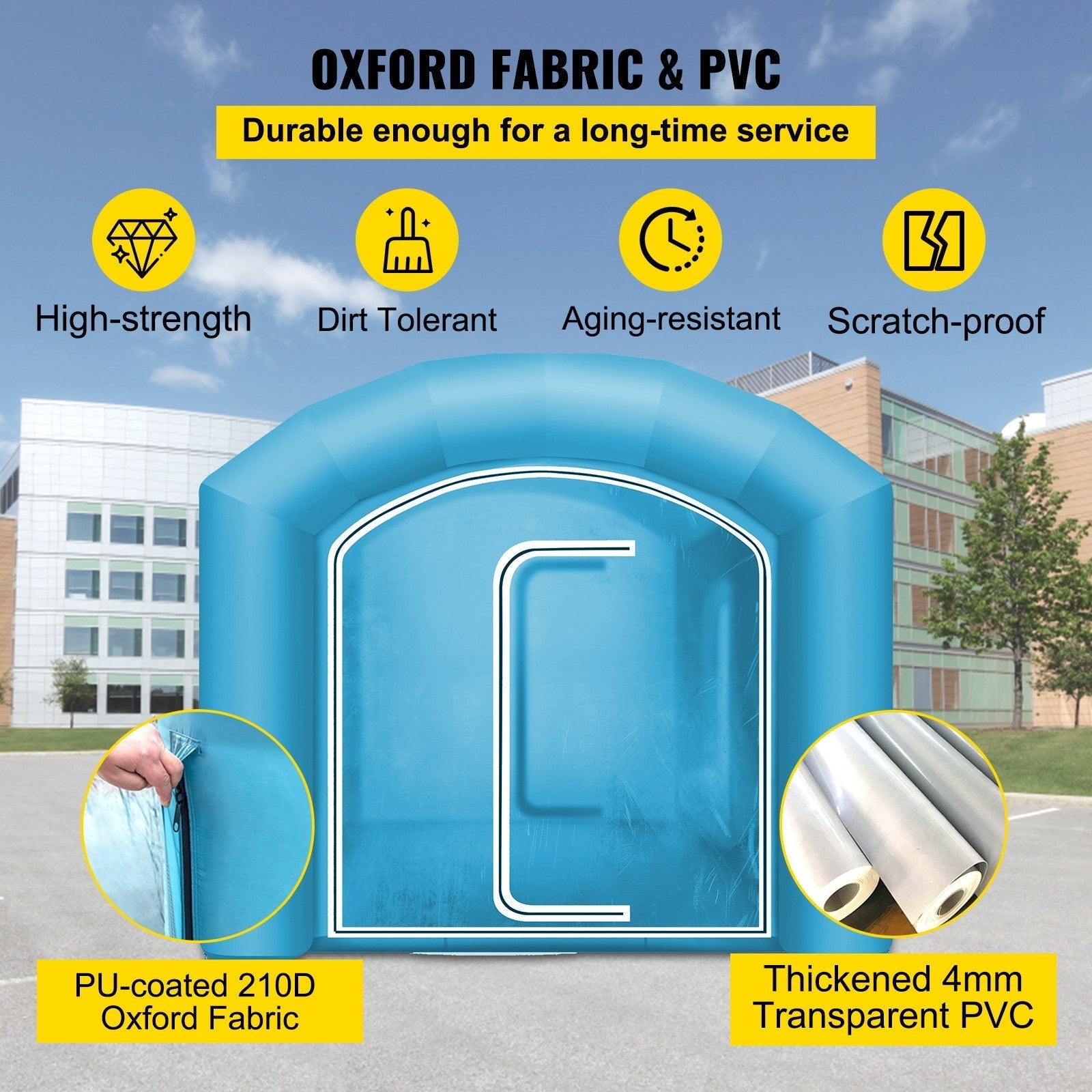 Premium Inflatable Spray Booth Car Paint Tent W/ Blowers – 23x13x8ft