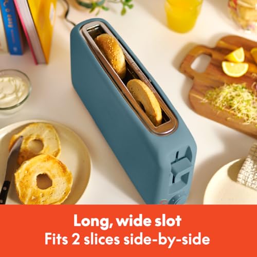 bella 2 Slice Slim Toaster, Fits-anywhere™ Kitchenware, 6 Setting Shade Control with Reheat & Cancel Buttons, Removable Crumb Tray, 10” Long Slot, Anti Jam & Auto Shutoff, 900 Watt, Oatmilk